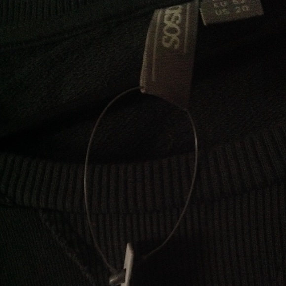 🆕New Asos Green/Gray Destructed Sweatshirt ~US 20 - Picture 3 of 4